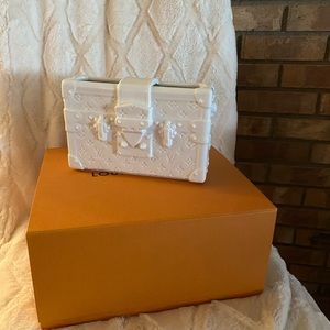 NIB Louis Vuitton Petite Malle porcelain vase.